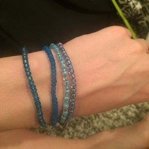Glass beaded bracelets