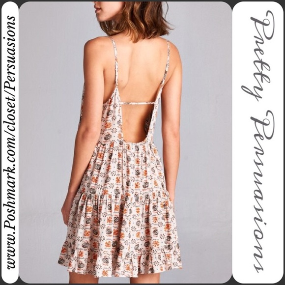 SOLD OUT Printed Tiered Ruffle Hem Jada Tank Dress - Picture 4 of 5