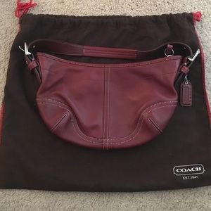 Small red Coach shoulder bag