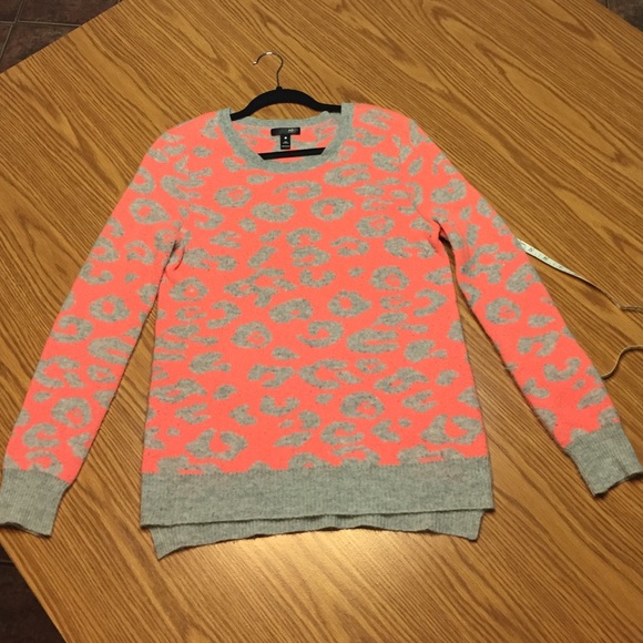 EUC 100% cashmere Leopard Print Sweater