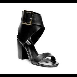Ankle wrap block heel