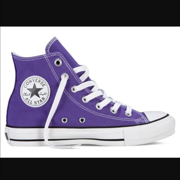 Purple high top converse