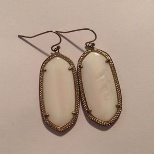 Kendra Scott white Elle earrings