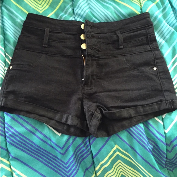 Black High Waisted Shorts
