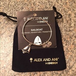 Alex and Ani silver sailboat bangle