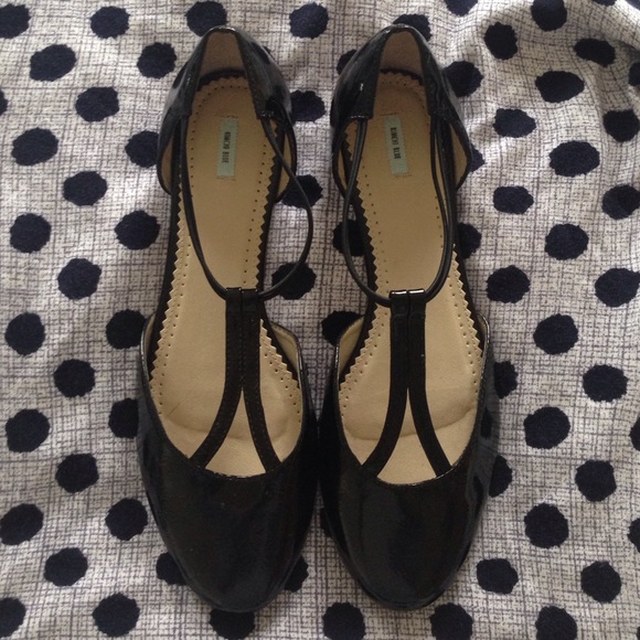 Kimchi Blue black patent leather flats