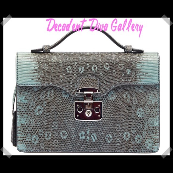 SOLD! Gucci Lady Lock Baby Python Leather Small - Picture 1 of 3