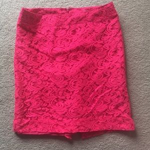 Merona pink lace skirt