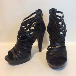 Chinese Laundry Black Strappy Heels
