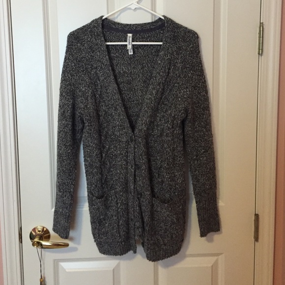 Grey Aeropostale Knit Cardigan Sweater