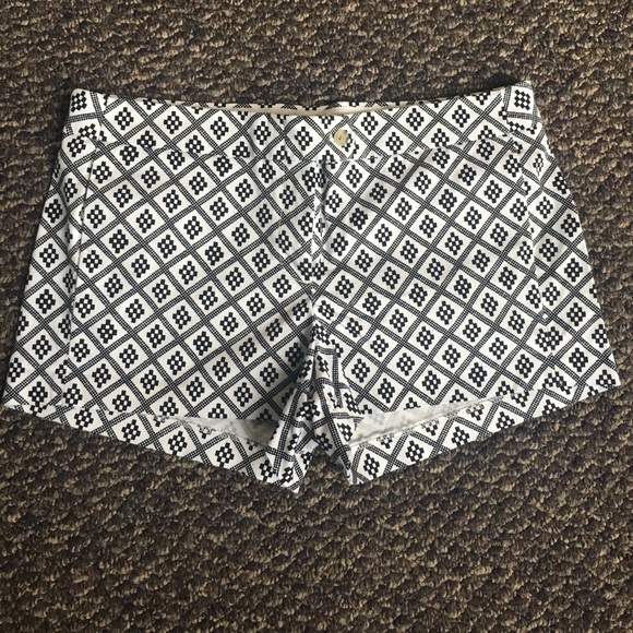 J. Crew 3" stretch printed chino short-black ivory