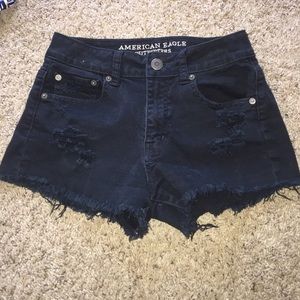 Black Jean Shorts