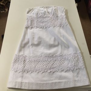 Lilly Pulitzer Size 2 White Strapless Dress