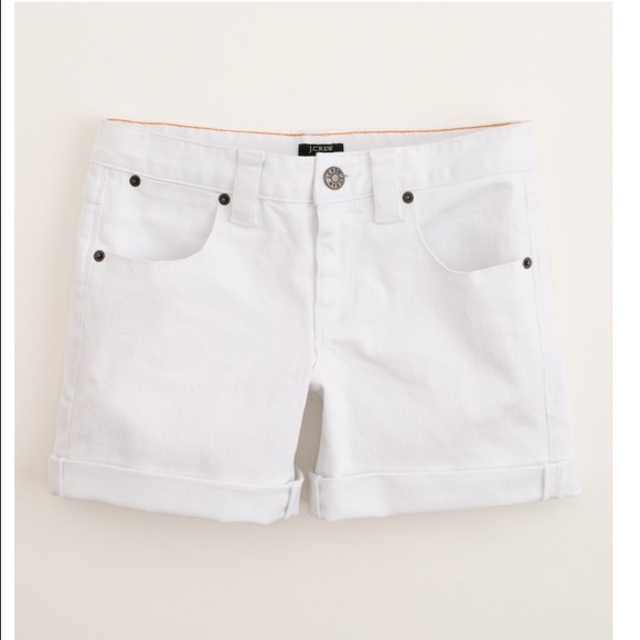 J. Crew denim roll up short in white
