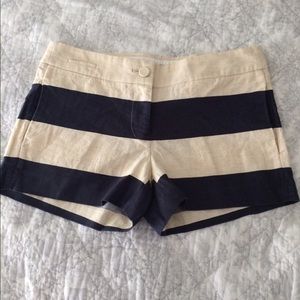 Jcrew stripe linen shorts