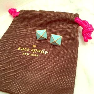 Kate Spade turquoise pyramid stud earrings