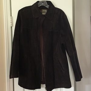 AMI Women's Chocolate Suede Jacket
