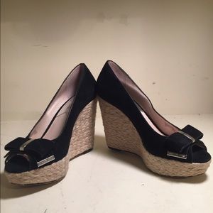 MICHAEL Michael Kors Meg Black Suede Wedge