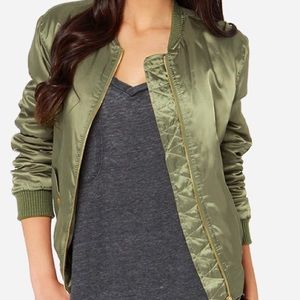 Glamorous green bomber jacket