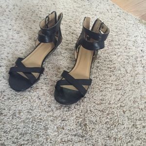 Black strappy sandals