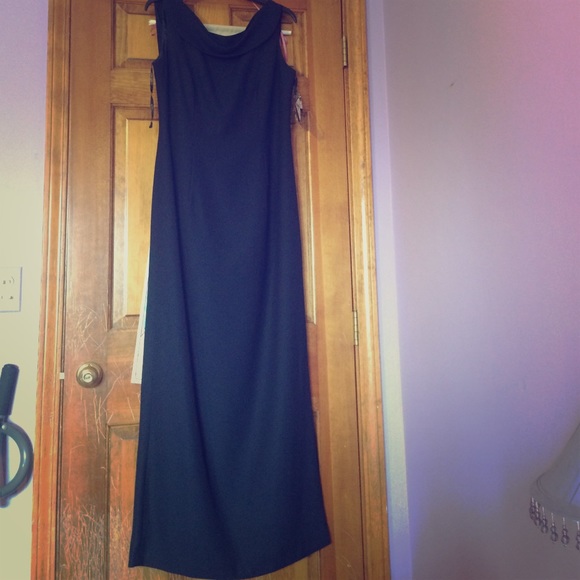 Long navy formal dress
