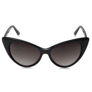 Shiny Black Cat Eye Sunglasses