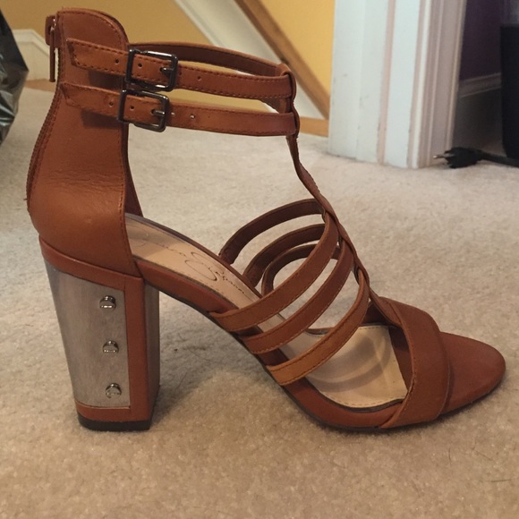 Jessica Simpson Brown Strap Heel