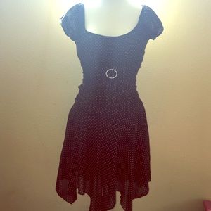 Black and white polka dot dress