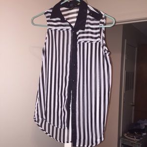 Black/White striped tank