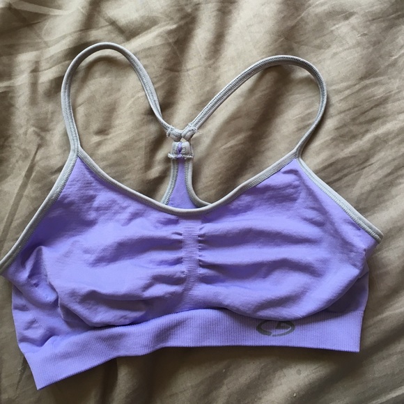 Purple sports bra