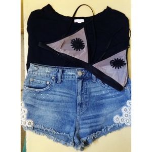 Free people jean shorts