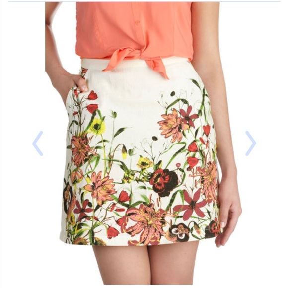 Summery Floral cotton skirt