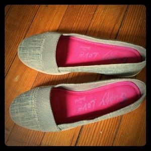 Canvas slip on flats