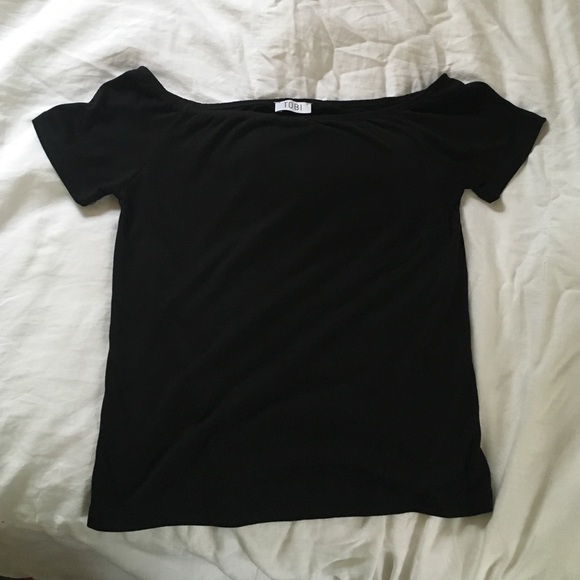 Black off the shoulder shirt!