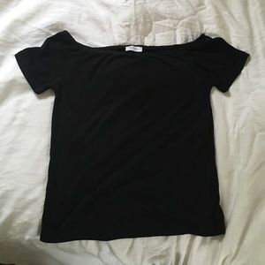 Black off the shoulder shirt!