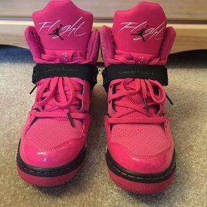 Pink Jordan's sneakers