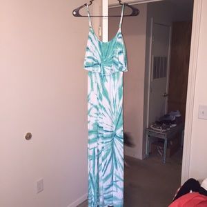 Marble colored maxi dress