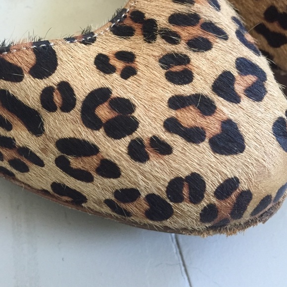 Bakers faux fur leopard print heels sz 9 GUC - Picture 3 of 3
