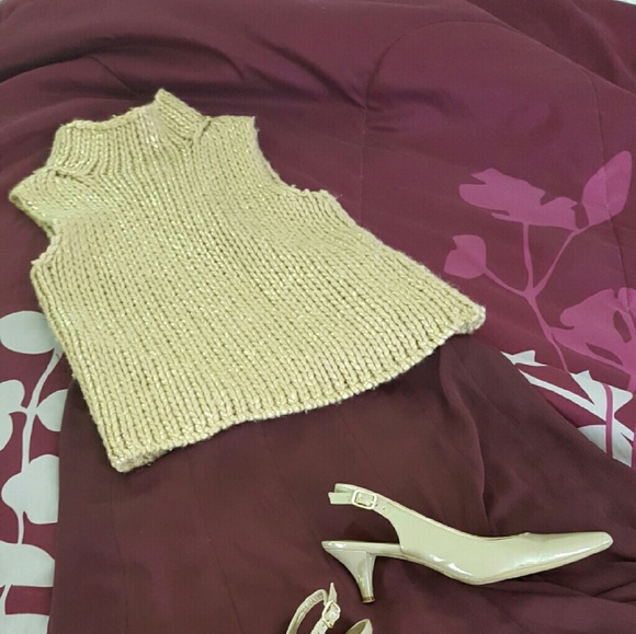 EXPRESS top, skirt and tan bundle