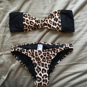 Leopard print bathing suit