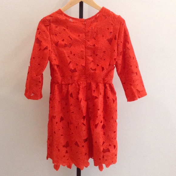 TPS Orange Floral Layered Lace Dressy - Picture 2 of 2