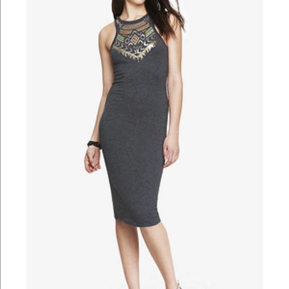 Aztec Sequin Embellished Dress