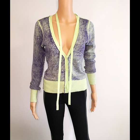 Green lime sweater. 27 miles Malibu.