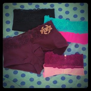 4 VS PINK Boyshort Panties