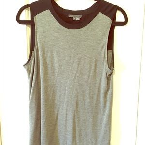 VINCE. Silk-shouldered tank