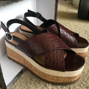 Zara Wedges with Cross-Over Straps