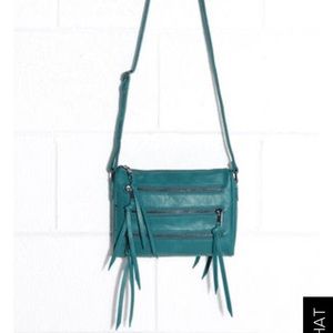Kiss Me Couture Teal Multi Zip Purse