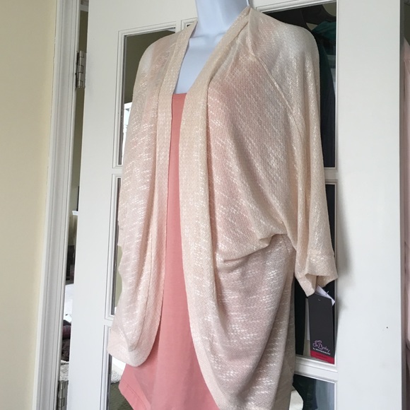 SOLD Maternity Sz M L Oh baby Cream Shrug - Picture 2 of 4