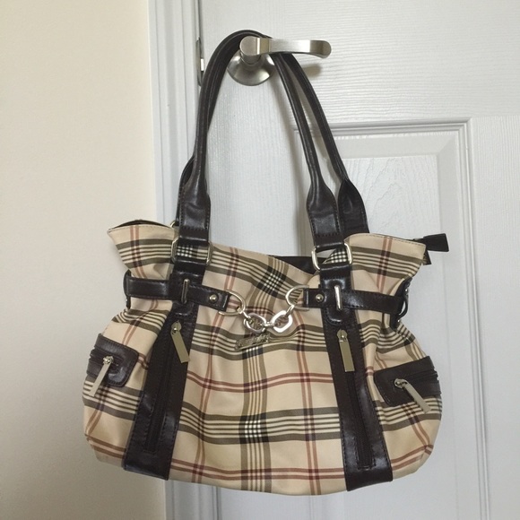 Tan Plaid Purse
