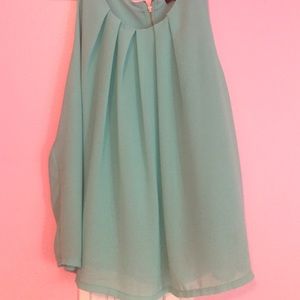 Mint green top